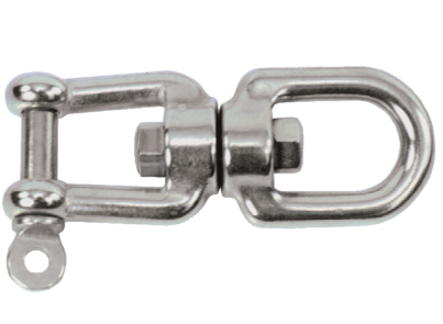 AQUINOX  Nerezový šekel otočný, oblúkovo štvorcový - 8 mm